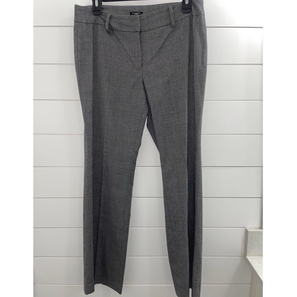 Ann Taylor Petite Trouser Pant In Seasonless Stretch - Gray Pinstripe - Size 6P